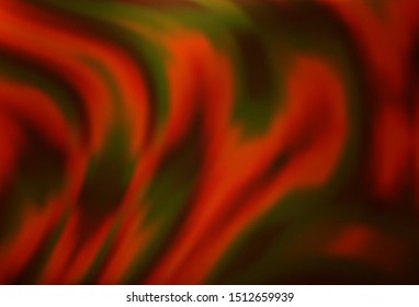 Dark Orange vector template with liquid shapes. Creative geometric illustration in marble style with gradient. The elegant pattern for brand book.