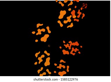 Dark Orange vector template with memphis shapes. Decorative design in abstract style with random forms. Background for a cell phone.