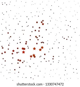Dark Orange vector template with neon stars. Decorative illustration with stars on abstract template. Theme for cell phones.