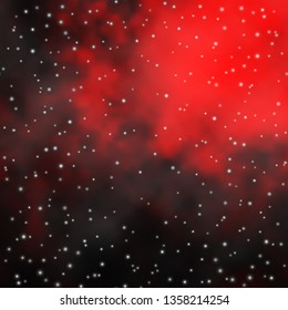 Dark Orange vector template with neon stars. Decorative illustration with stars on abstract template. Pattern for websites, landing pages.