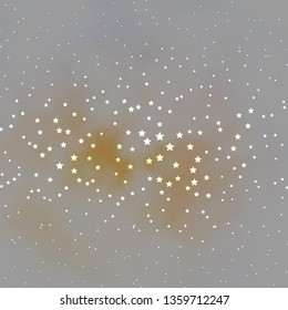 Dark Orange vector template with neon stars. Shining colorful illustration with small and big stars. Pattern for wrapping gifts.