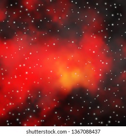 Dark Orange vector template with neon stars. Colorful illustration with abstract gradient stars. Pattern for wrapping gifts.
