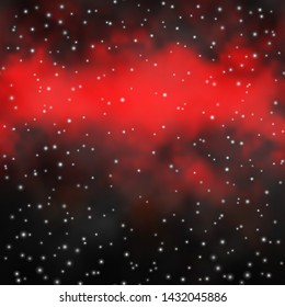 Dark Orange vector template with neon stars. Colorful illustration with abstract gradient stars. Best design for your ad, poster, banner.