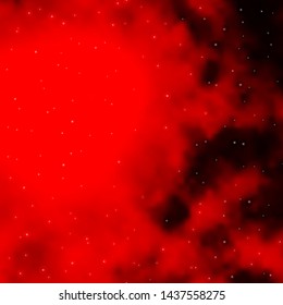 Dark Orange vector template with neon stars. Modern geometric abstract illustration with stars. Pattern for new year ad, booklets.