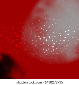Dark Orange vector template with neon stars. Colorful illustration with abstract gradient stars. Pattern for websites, landing pages.