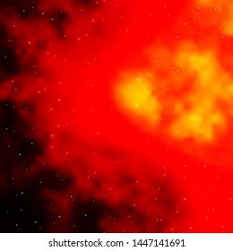 Dark Orange vector template with neon stars. Modern geometric abstract illustration with stars. Design for your business promotion.