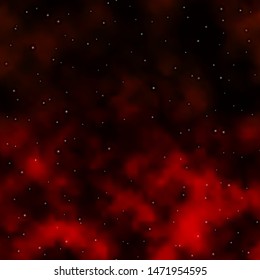 Dark Orange vector template with neon stars. Colorful illustration with abstract gradient stars. Best design for your ad, poster, banner.