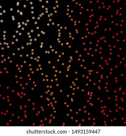 Dark Orange vector template with neon stars. Modern geometric abstract illustration with stars. Theme for cell phones.