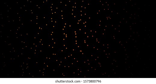 Dark Orange vector template with neon stars. Decorative illustration with stars on abstract template. Pattern for new year ad, booklets.