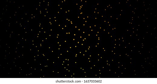 Dark Orange vector template with neon stars. Blur decorative design in simple style with stars. Pattern for new year ad, booklets.