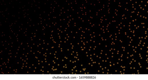 Dunkelorange Vektorillustration Vorlage mit Neonstern. Farbige Illustration im abstrakten Stil mit Farbverlauf-Sternen. Muster für Webseiten, Landing-Seiten.