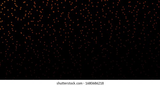 Dark Orange vector template with neon stars. Shining colorful illustration with small and big stars. Pattern for websites, landing pages.