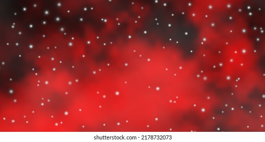 Dunkelorange Vektorvorlage mit Neonstern. Farbige Illustration im abstrakten Stil mit Farbverlauf-Sternen. Das beste Design für Ihre Anzeige, Ihr Poster, Ihr Banner.