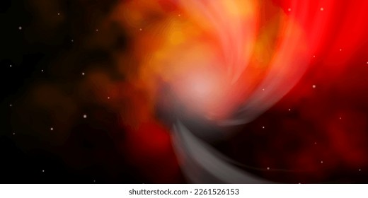 Dark Orange vector template with neon stars. Colorful illustration with abstract gradient stars. Best design for your ad, poster, banner.