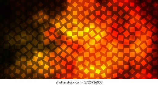 Plantilla de vector naranja oscuro en rectángulos. Ilustración de gradiente abstracto con rectángulos coloridos. Plantilla moderna para su página de inicio.