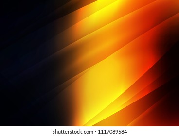 Dark Orange vector template with repeated sticks. Glitter abstract illustration with colored sticks. The template can be used as a background.