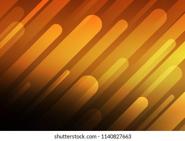 Dark Orange vector template with repeated sticks. Modern geometrical abstract illustration with staves. The template can be used as a background.