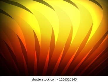 Dark Orange vector template with repeated sticks. Decorative shining illustration with lines on abstract template. The template can be used as a background.
