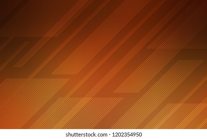 Dark Orange vector template with repeated sticks. Decorative shining illustration with lines on abstract template. Best design for your ad, poster, banner.