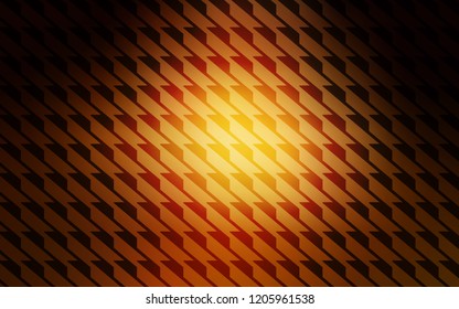 Dark Orange vector template with repeated sticks. Lines on blurred abstract background with gradient. Pattern for ad, booklets, leaflets.