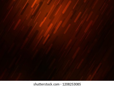 Dark Orange vector template with repeated sticks. Lines on blurred abstract background with gradient. Best design for your ad, poster, banner.