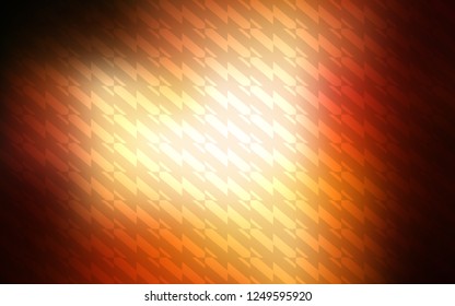 Dark Orange vector template with repeated sticks. Lines on blurred abstract background with gradient. Smart design for your business advert.