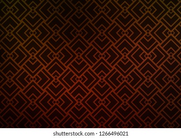 Dark Orange vector template with repeated sticks. Shining colored illustration with narrow lines. Best design for your ad, poster, banner.