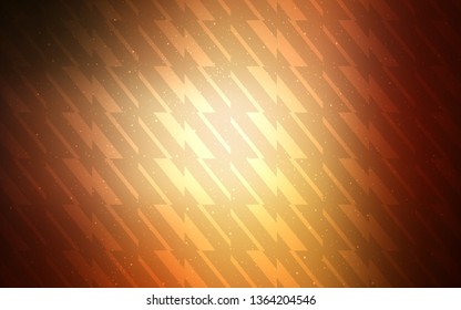 Dark Orange vector template with repeated sticks. Colorful shining illustration with lines on abstract template. Pattern for ad, booklets, leaflets.