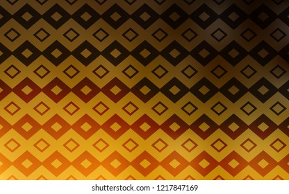 Dark Orange vector template with rhombus. Rectangles on abstract background with colorful gradient. Best design for your ad, poster, banner.
