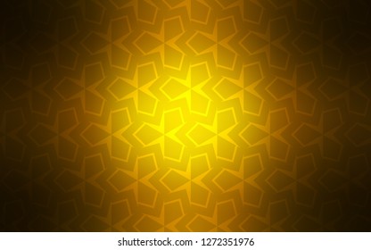 Dark Orange vector template with rhombus. Beautiful illustration with rectangles and squares. The template can be used as a background.