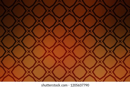 Dark Orange vector template with sky stars. Glitter abstract illustration with colored stars. Best design for your ad, poster, banner.