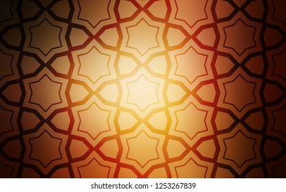Dark Orange vector template with sky stars. Blurred decorative design in simple style with stars. Pattern for websites, landing pages.