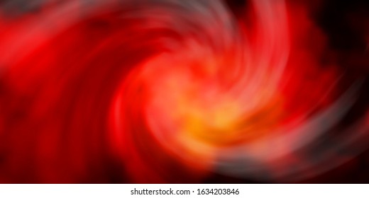 Dark Orange vector template with sky, clouds. Abstract colorful clouds on gradient illustration. Template for websites.