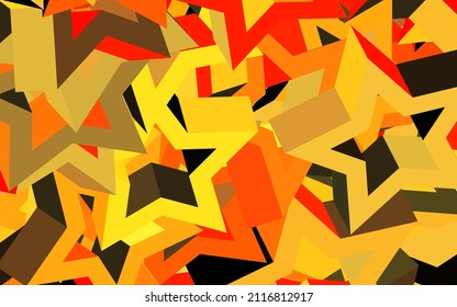 Dark Orange vector template with sky stars. Blurred decorative design in simple style with stars. Pattern for astronomy websites.