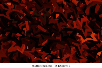 Dark Orange vector template with sky stars. Blurred decorative design in simple style with stars. Pattern for astronomy websites.