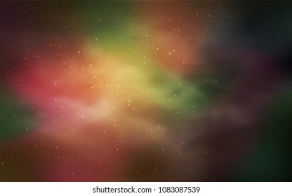 Dark Orange vector template with space stars. Modern abstract illustration with Big Dipper stars. Smart design for your business advert.