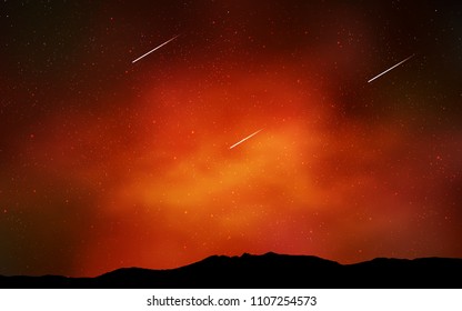 Dark Orange vector template with space stars. Modern abstract illustration with Big Dipper stars. Pattern for astrology websites.