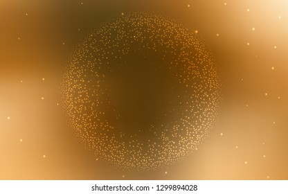 Dark Orange vector template with space stars. Glitter abstract illustration with colorful cosmic stars. Pattern for astronomy websites.