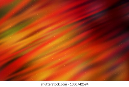 Dark Orange vector template with space stars. Glitter abstract illustration with colorful cosmic stars. Pattern for astronomy websites.