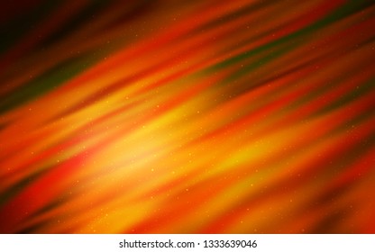 Dark Orange vector template with space stars. Shining illustration with sky stars on abstract template. Best design for your ad, poster, banner.