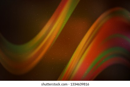Dark Orange vector template with space stars. Blurred decorative design in simple style with galaxy stars. Smart design for your business advert.