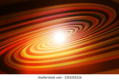 Dark Orange vector template with space stars. Blurred decorative design in simple style with galaxy stars. Best design for your ad, poster, banner.