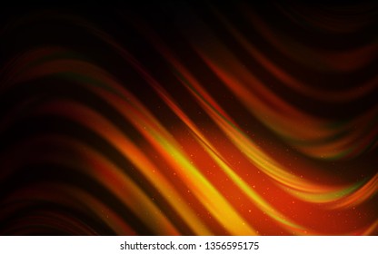 Dark Orange vector template with space stars. Modern abstract illustration with Big Dipper stars. Best design for your ad, poster, banner.