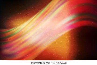 Dark Orange vector template with space stars. Shining illustration with sky stars on abstract template. Pattern for futuristic ad, booklets.