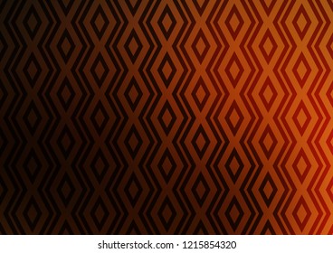 Dark Orange vector template with sticks, squares. Colorful illustration with lines, cubes on abstract template. Best design for your ad, poster, banner.