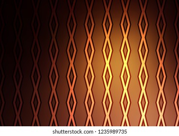 Dark Orange vector template with sticks, squares. Glitter abstract illustration with colorful lines, rhombuses. Pattern for ads, posters, banners.