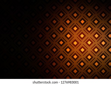 Dark Orange vector template with sticks, squares. Colorful lines, squares on abstract background with gradient. Pattern for websites, landing pages.