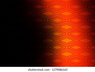 Dark Orange vector template with sticks, squares. Glitter abstract illustration with colorful lines, rhombuses. Pattern for ads, posters, banners.