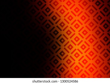 Dark Orange vector template with sticks, squares. Shining colorful illustration with lines, rectangles. Best design for your ad, poster, banner.