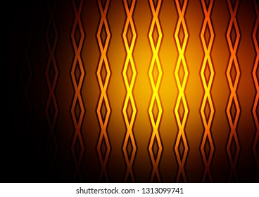 Dark Orange vector template with sticks, squares. Colorful illustration with lines, cubes on abstract template. Pattern for business booklets, leaflets.